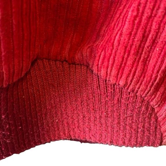 80's Woolrich cherry red corduroy bomber jacket large - Picture 6 of 8